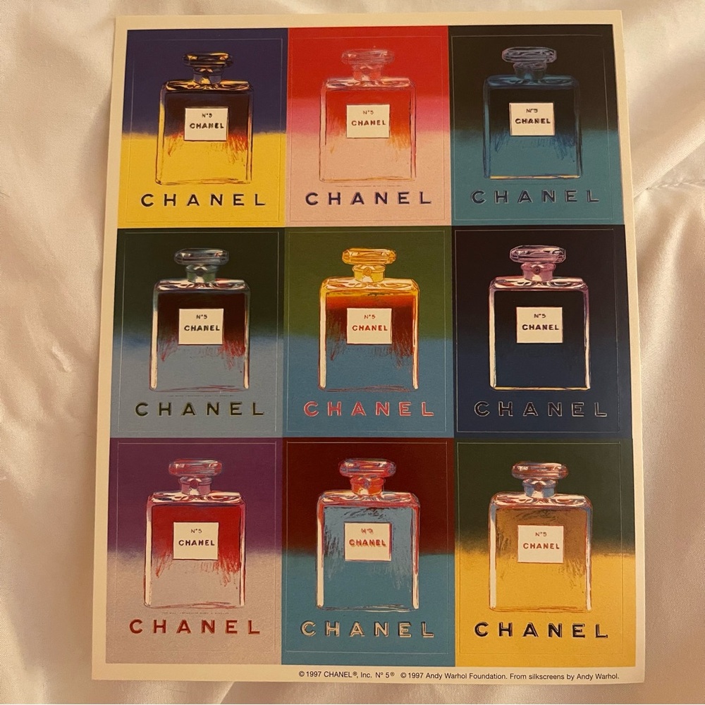 1997 Chanel N°5 Andy Warhol Stickers